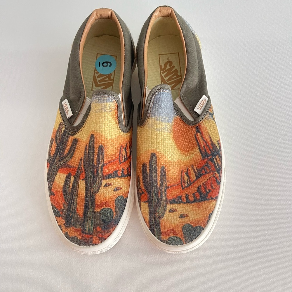 Vans Classic Slip On Shoes Desert Vibes Cactus,  Mens 6 / WMN 7.5  Western Rare